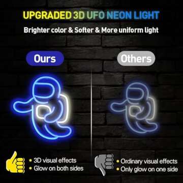 IMEGINA Astronaut Neon Light Projector, Space Led Signs for Bedroom Wall Decor USB Powered with Switch 14.1x12.6 Inch, Cool Neon Sign for Living Gaming Room, Kids Birthday Gift (Blue)