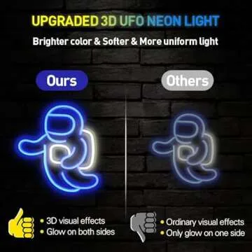 IMEGINA Astronaut Neon Light Projector, Space Led Signs for Bedroom Wall Decor USB Powered with Switch 14.1x12.6 Inch, Cool Neon Sign for Living Gaming Room, Kids Birthday Gift (Blue)