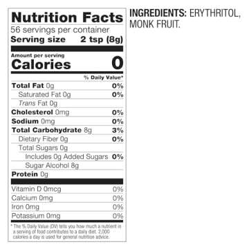 BetterBody Foods Monk Fruit Sweetener for Guilt-Free Sweetness