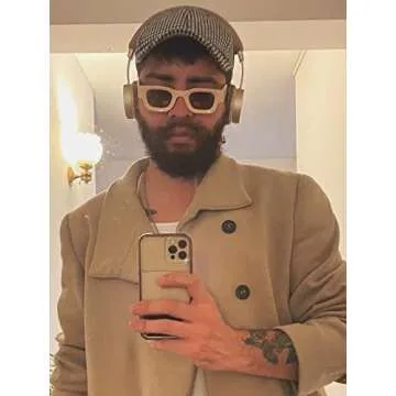 AIEYEZO Thick Rectangle Sunglasses for Men and Women