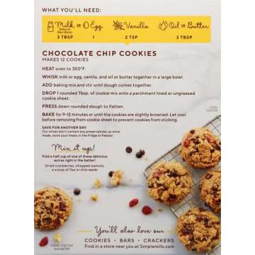 Simple Mills Almond Flour Chocolate Chip Cookie Mix