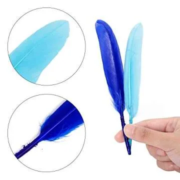 Coceca Colorful Goose Feathers for DIY Crafts - 240pcs Set
