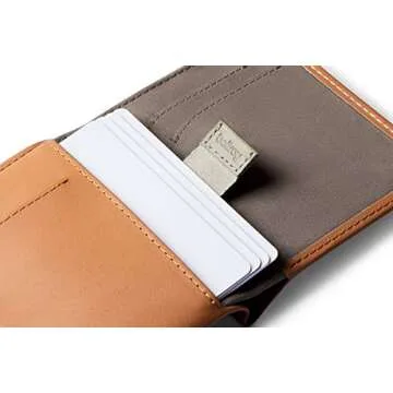 Bellroy Note Sleeve, Slim Leather Wallet, RFID Editions Available (Max. 11 Cards and Cash) - Toffee