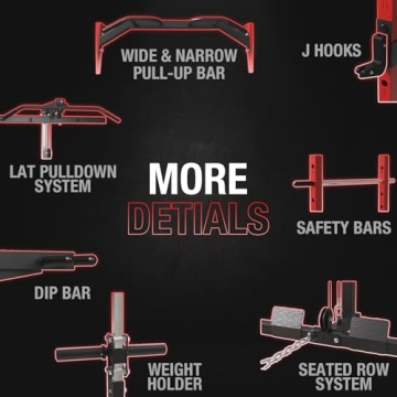 Mikolo Power Cage with LAT Pulldown for Home Gym