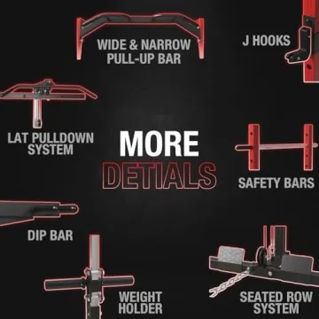 Mikolo Power Cage with LAT Pulldown for Home Gym