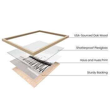 HAUS AND HUES Beach Wall Art Black and White - Set of 4 Black and White Wall Art Beach Posters, Beac...