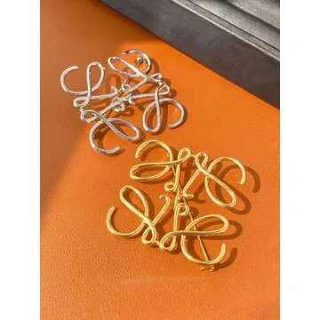 Elegant 18k Gold Plated Geometric Brooch for Women