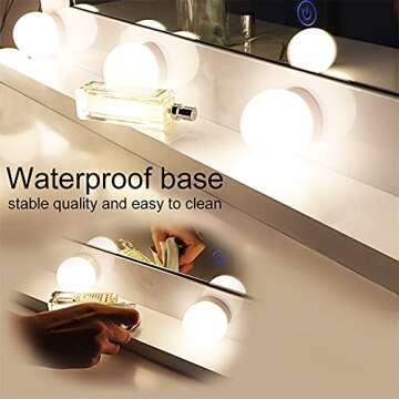 Chende Large Vanity Mirror with Lights, Hollywood LED Makeup Mirror with 3 Color Lighting Modes and Dimmer, 31.5 X 23.6 Inches Lighted Wall Mirror for Makeup Vanity, Gloss White Metal Frame Design