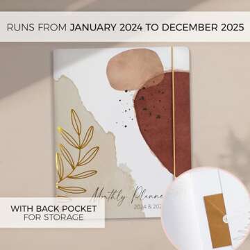 Elegant 2024-2025 Monthly Planner for Ultimate Organization