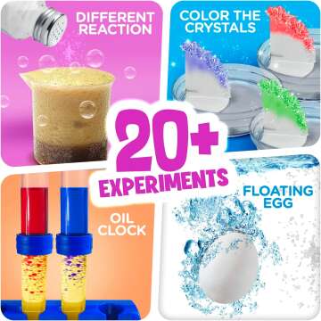 Kids Science Kit with Lab Coat - 20+ Experiments