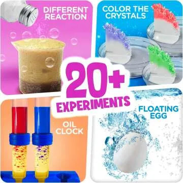 Kids Science Kit with Lab Coat - 20+ Experiments