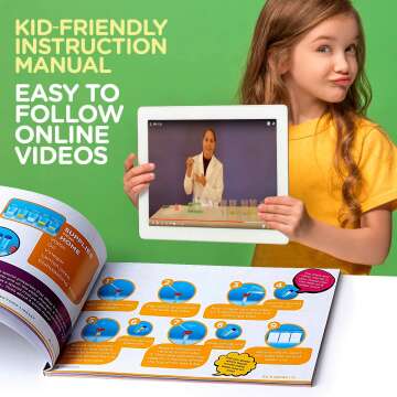 Kids Science Kit with Lab Coat - 20+ Experiments