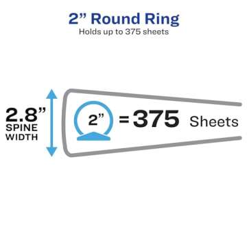 Avery Economy View 3 Ring Binder - 2" Round Rings