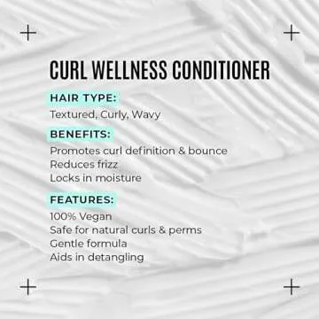Malibu C Curl Wellness Hair Conditioner - Moisturizing Conditioner for Textured Hair, Frizz Control ...