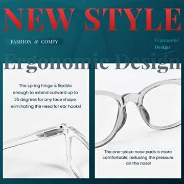 BLS BLUES 5 Packs Reading Glasses for Women Blue Light Blocking, Vintage Computer Eyewear