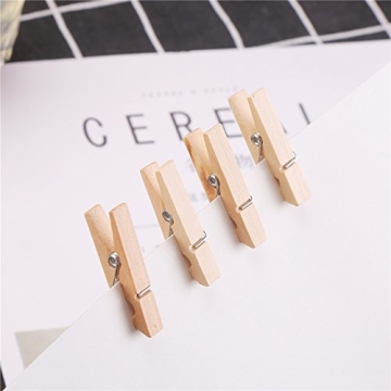 100 Natural Wooden Mini Clothespins for Crafts and Decor