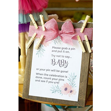 100 Natural Wooden Mini Clothespins for Crafts and Decor