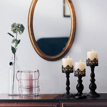 Vintage Candle Holders Set of 3 - Elegant Table Decor