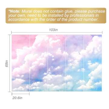 Oiighfhds Luxury Silk Wall Murals for Stunning Decor