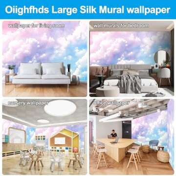 Oiighfhds Luxury Silk Wall Murals for Stunning Decor