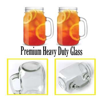 MEM WORLDSHOP 16 oz Drinking Mugs with Handles - 2 Pack