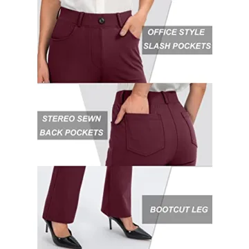 Rammus Women's Stretch Work Pants with 4 Pockets