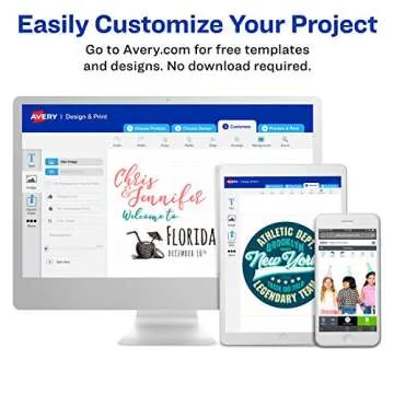 Avery Printable Sticker Paper, Matte White, 8.5" x 11", Inkjet, 20 Sheets (44383)