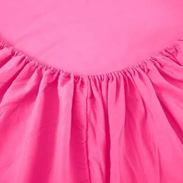 Sfoothome Queen Sheets Set - Hotel Luxury 4-Piece Bed Set, Extra Deep Pocket, 1800 Series Bedding Set, Wrinkle & Fade Resistant, Sheet & Pillow Case Set (Queen, Hot Pink)