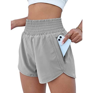 BMJL Women's High Waisted Athletic Shorts with Pocket