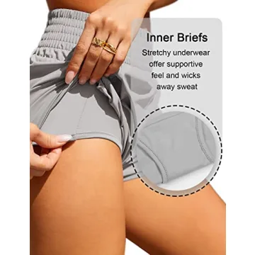 BMJL Women's Athletic Shorts High Waisted Comfort Fit