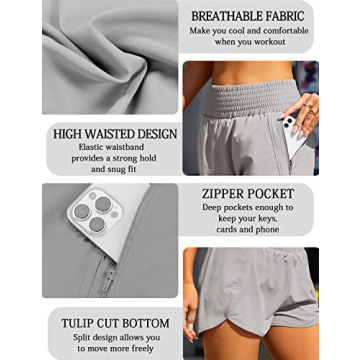 BMJL Women's Athletic Shorts High Waisted Comfort Fit