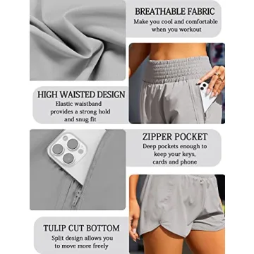 BMJL Women's Athletic Shorts High Waisted Comfort Fit
