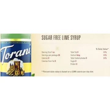 Torani Lime Syrup: Sugar Free Beverage Enhancer 750ml