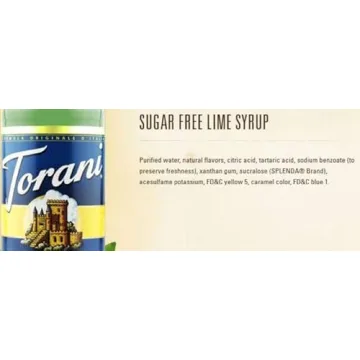 Torani Lime Syrup: Sugar Free Beverage Enhancer 750ml