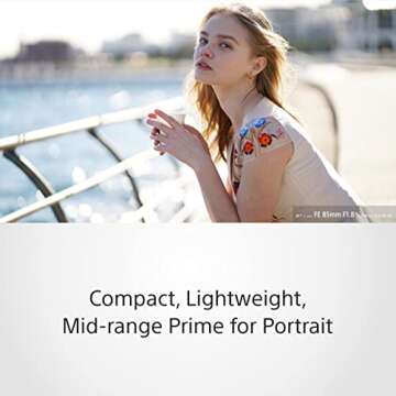 Sony SEL-85F18 Portrait Lens Fixed Focal 85mm F1.8 Full Frame Suitable for A7, ZV-E10, A6000 and Nex Series, E-Mount Black