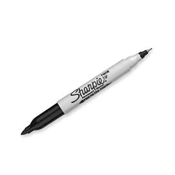 SHARPIE 32162PP Twin Tip Permanent Markers, Fine and Ultra Fine, Black, 2 Count