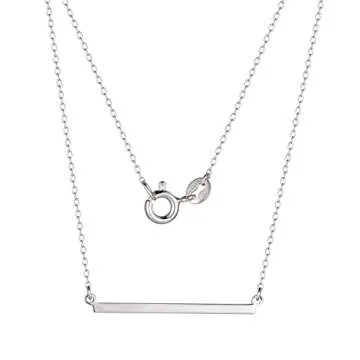 Stunning Amazon Essentials Sterling Silver Bar Necklace