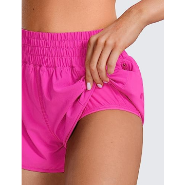 CRZ YOGA High Waisted Running Shorts for Women