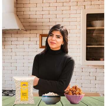 Rani Juwar Dhani (Puffed "popcorn" Sorghum) 14oz (400g) ~ All Natural | No Color | Gluten Friendly |...