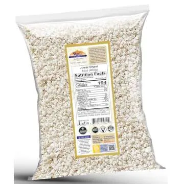 Rani Juwar Dhani (Puffed "popcorn" Sorghum) 14oz (400g) ~ All Natural | No Color | Gluten Friendly | Vegan | NON-GMO | Kosher | Indian Origin | No Salt or fillers