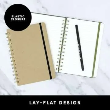 PAPERAGE Lined Spiral Notebook - Elegant Burgundy Journal