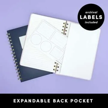 PAPERAGE Lined Spiral Notebook - Elegant Burgundy Journal