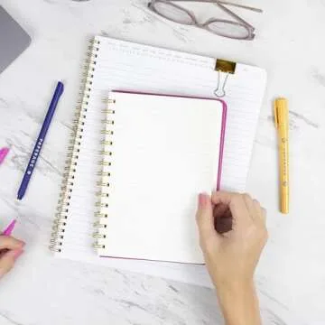 PAPERAGE Lined Spiral Notebook - Elegant Burgundy Journal