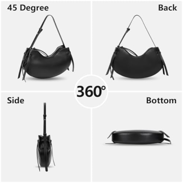 YFGBCX Trendy Suede Crescent Purse for Women