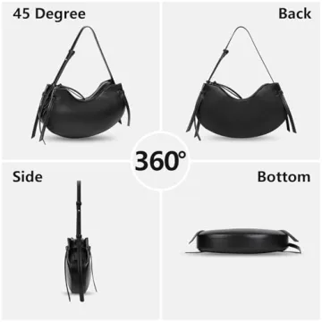 YFGBCX Trendy Suede Crescent Purse for Women