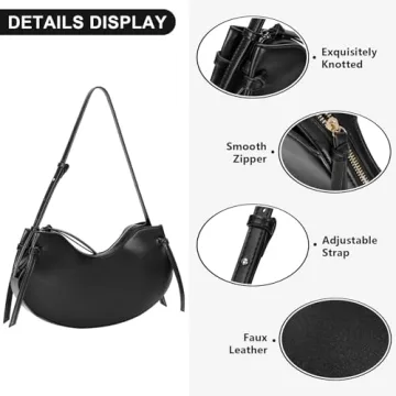 YFGBCX Trendy Suede Crescent Purse for Women