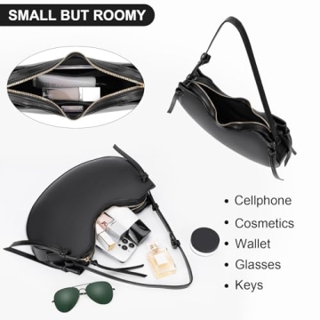 YFGBCX Trendy Suede Crescent Purse for Women