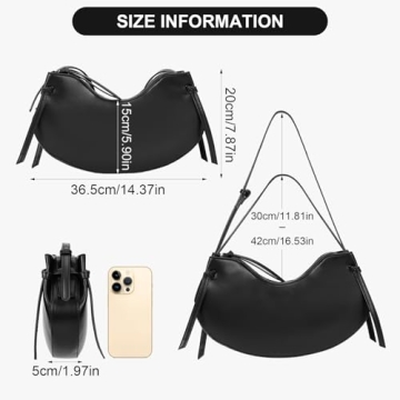 YFGBCX Trendy Suede Crescent Purse for Women