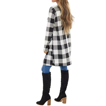 Lacozy Buffalo Plaid Cardigan for Women
