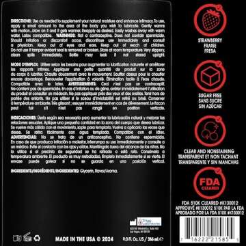 Wet Fun Flavors Strawberry 4 in 1 Warming Flavored Lubricant 9 Fl Oz, Premium Personal Lubricant, Me...